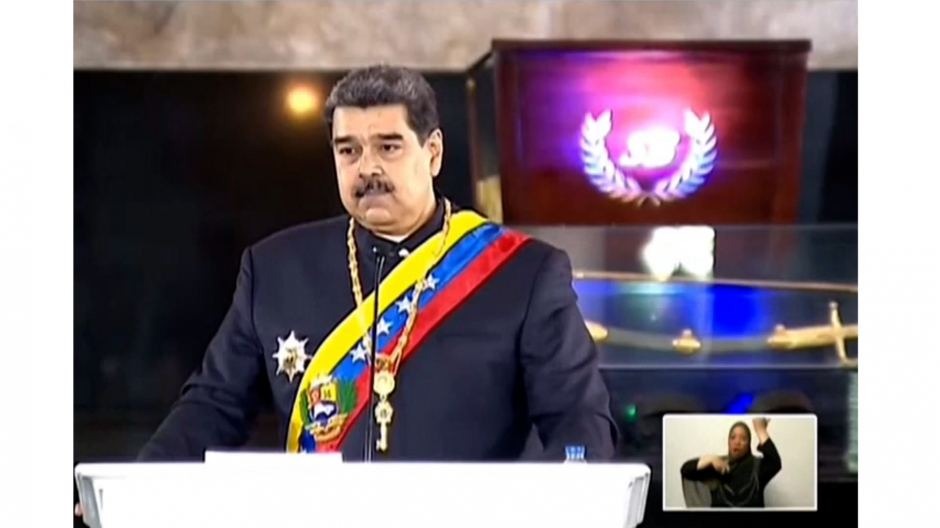 Maduro, ante los medios de comunicación