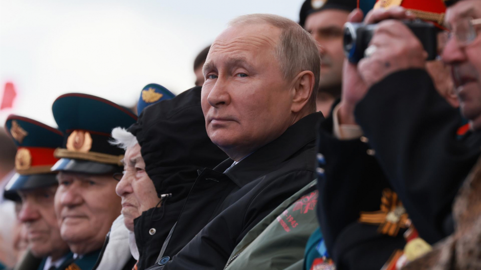 Vladimir Putin en el desfile de la victoria del fin de la segunda guerra mundial 2022