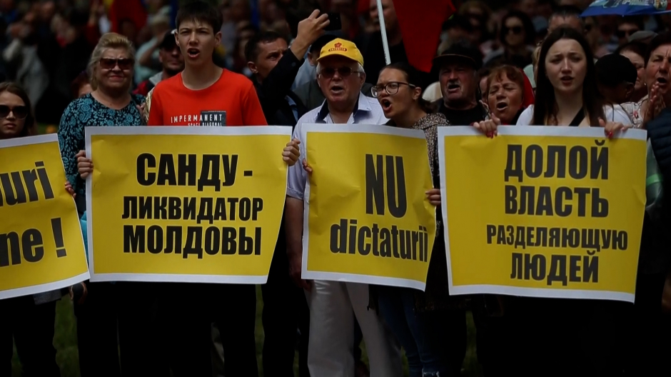 Manifestantes prorrusos piden la dimisión del Gobierno modavo