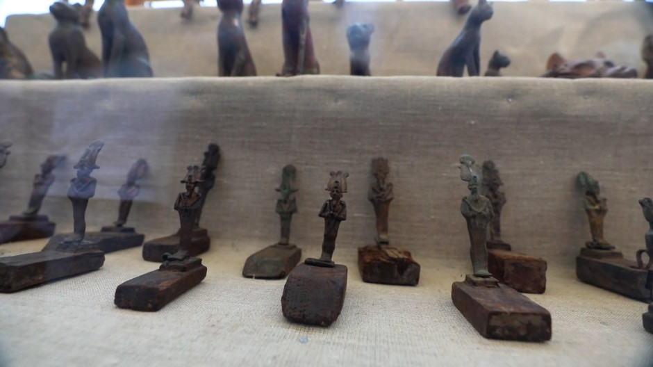 Estatuas de bronce del Periodo Tardío en Saqara