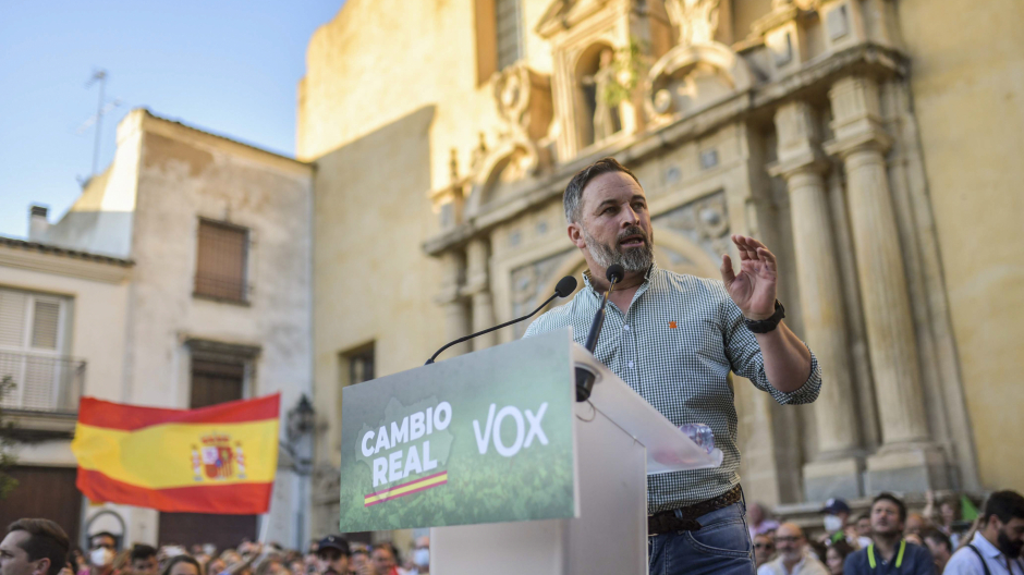Abascal durante su intervención en el acto electoral en Córdoba