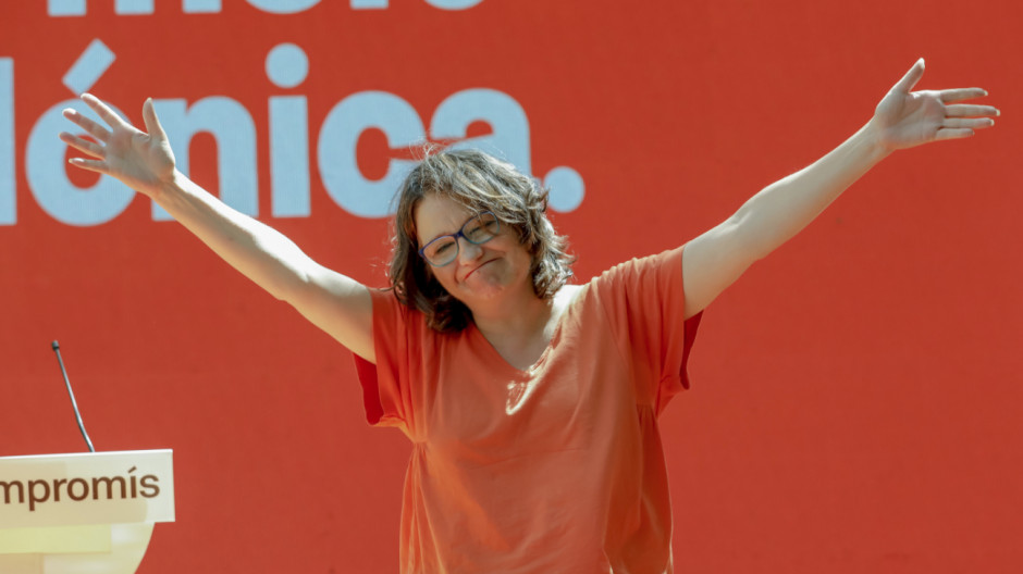 Mónica Oltra, en un acto político de Compromís de este fin de semana