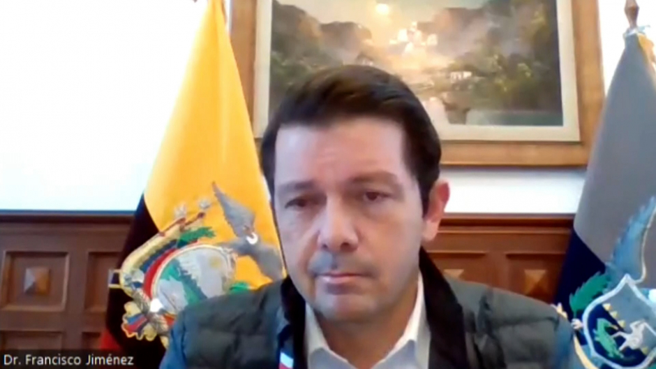 El ministro de Gobierno de Ecuador, Francisco Jiménez