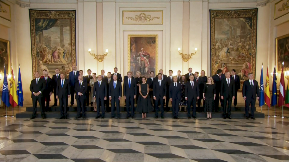 Imagen de los líderes de la OTAN en el Palacio Real