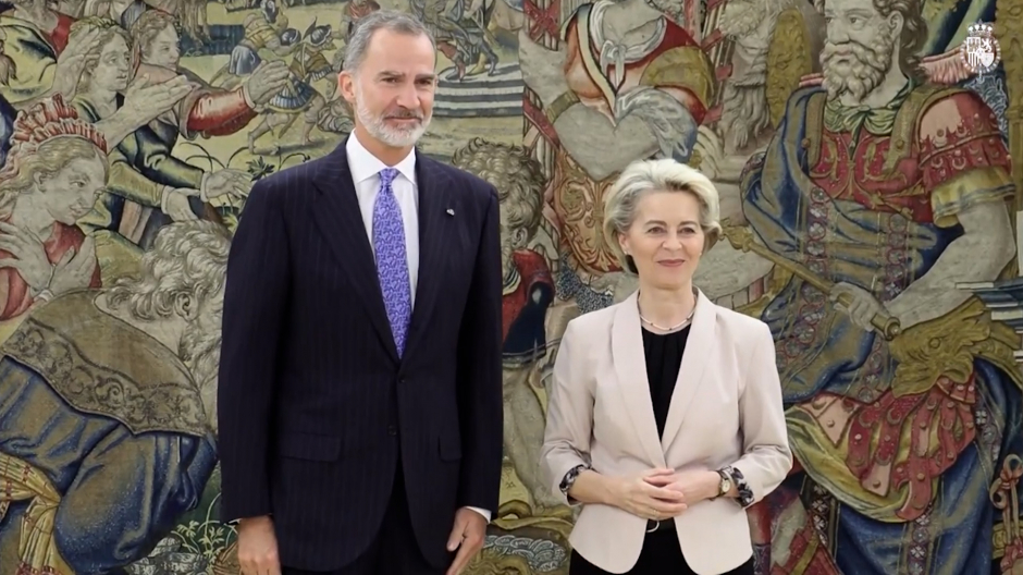 El rey Felipe VI recibe a la presidenta de la Comisión Europea