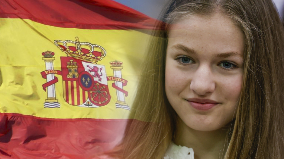 La bandera de España y la Princesa Leonor