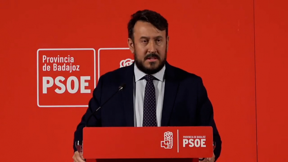 Rafael Lemus, secretario general provincial del PSOE en Badajoz, crítico con las «pancetadas para cien personas»