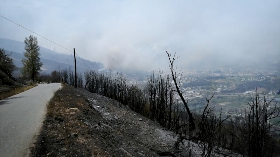 Imagen de una zona afectada por los incendios