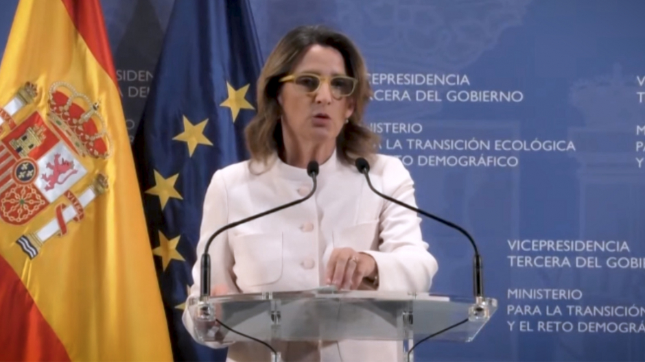 Imagen de la vicepresidenta tercera del Gobierno y ministra para la Transición Ecológica y el Reto Demográfico, Teresa Ribera