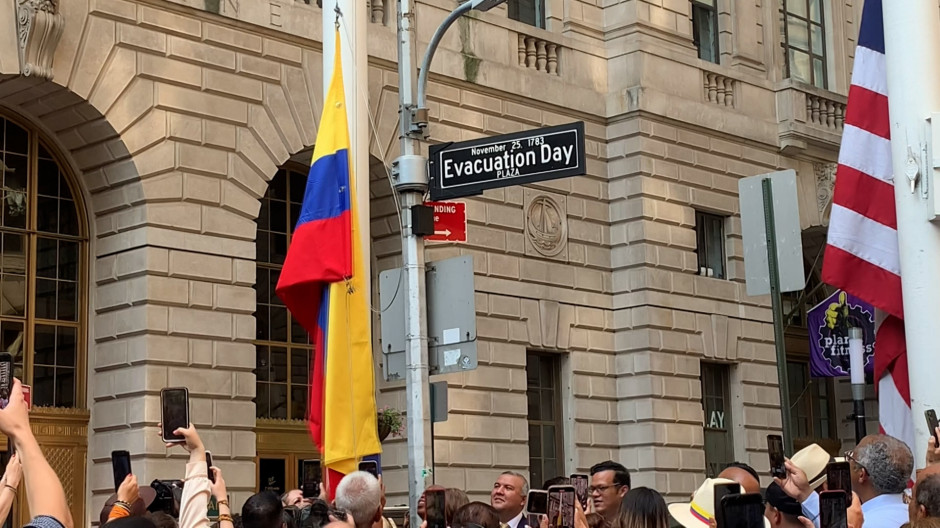 Bandera de Colombia en Nueva York