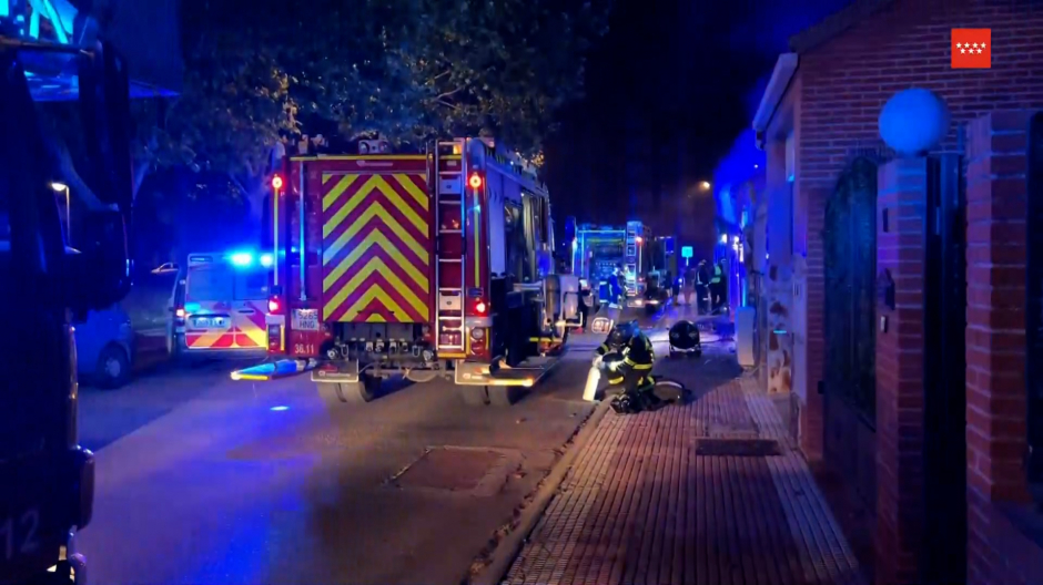 Herido muy grave un hombre de 48 años en el incendio de su garaje en Parla (Madrid)