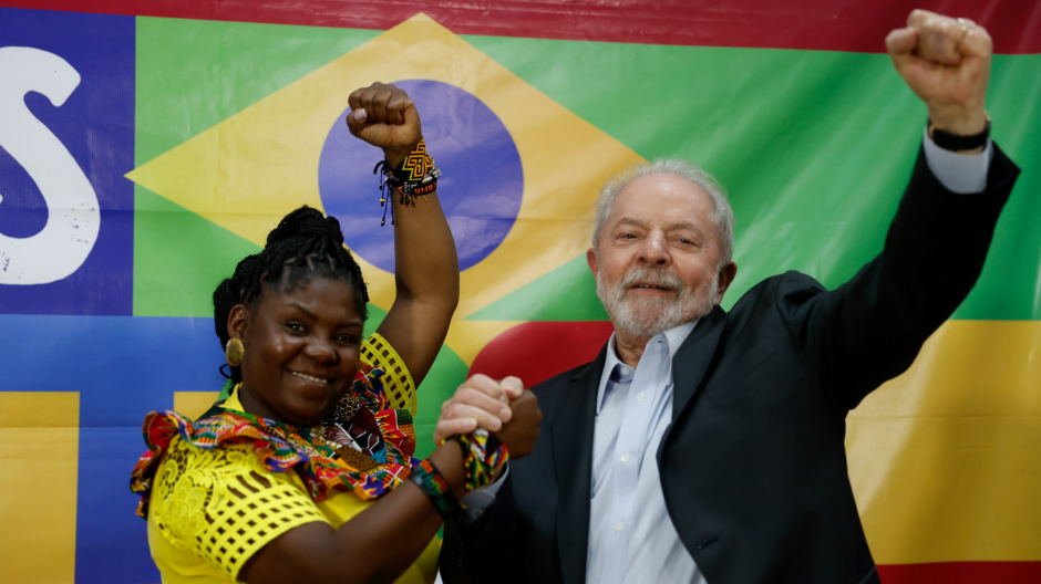 Lula Da Silva recibe a la vicepresidenta electa de Colombia, en Sao Paulo