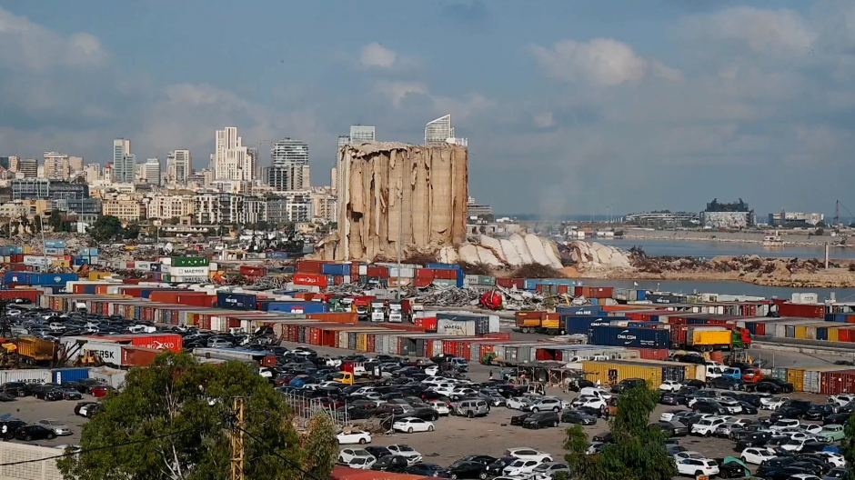 Imagen de los silos de Beirut