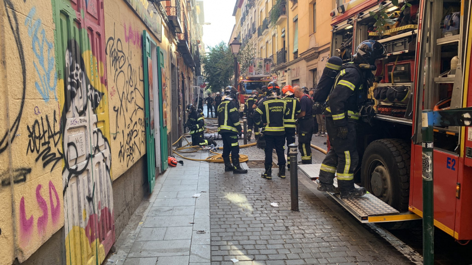 Restos de la explosión de la calle San Vicente Ferrer de Madrid