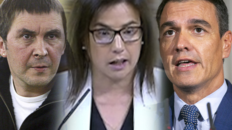 Otegi, Ana Vázquez y Pedro Sánchez