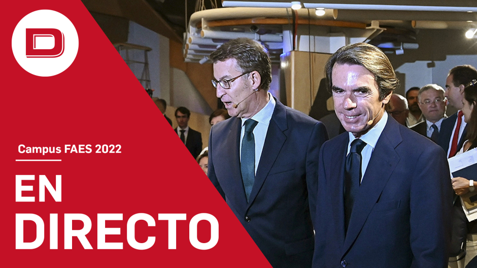 Aznar y Feijóo en el acto de clausura del Campus FAES 2022