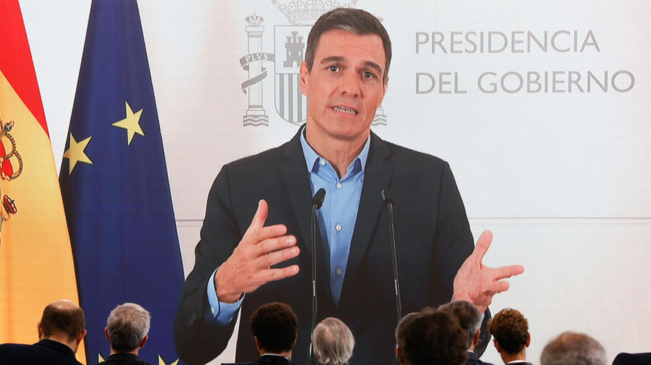 El presidente del Gobierno, Pedro Sánchez, clausura telemáticamente el Foro La Toja-Vínculo Atlántico