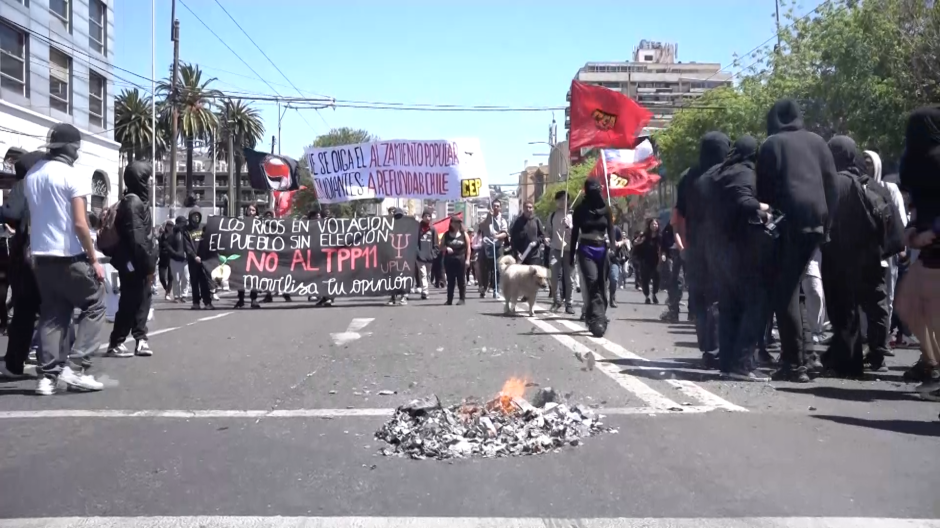 Protestas en Chile dejan 195 detenidos y 150 eventos de desorden público
