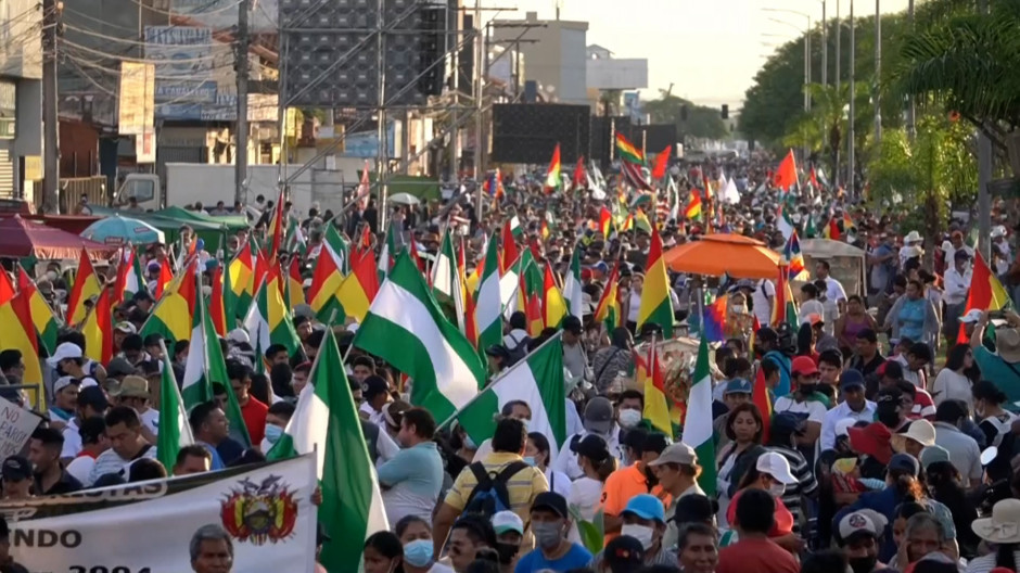 Manifestación en Bolivia