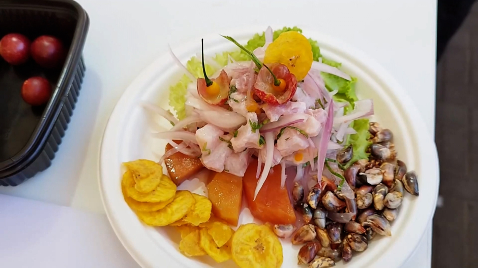 Feria gastronómica en Perú