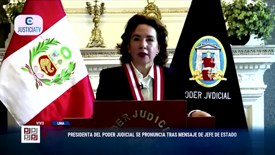 Imagen de la presidenta del Poder Judicial de Perú, Elvira Barrios