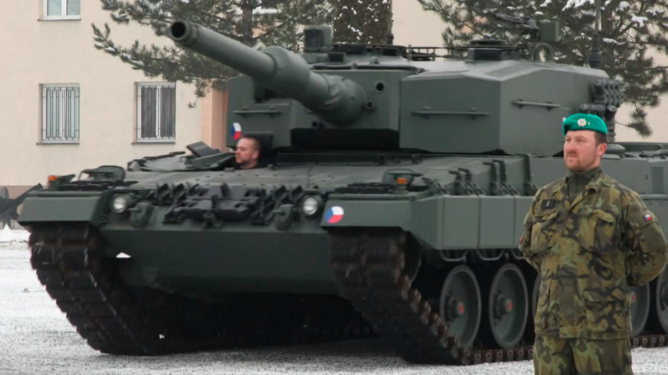 Imagen de uno de los tanques Leopard 2