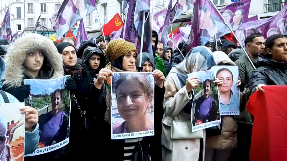 Homenaje a los 3 kurdos asesinados en París entre acusaciones a Turquía