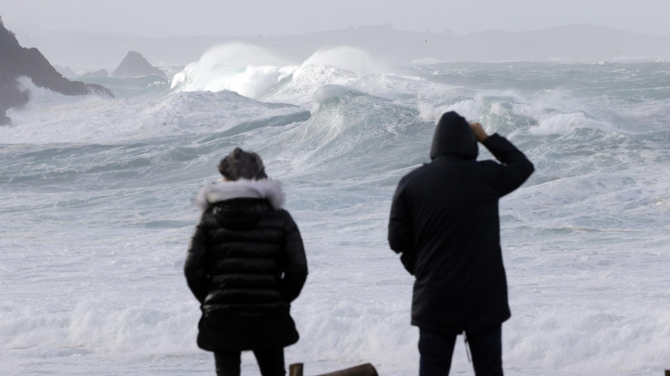 Vista del temporal en Galicia