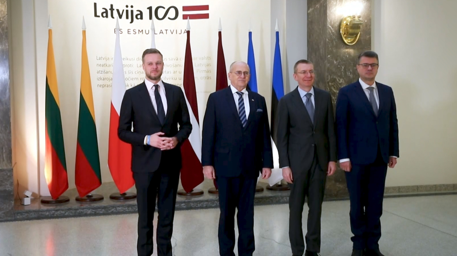 Imagen de los cuatro ministros de relaciones exteriores