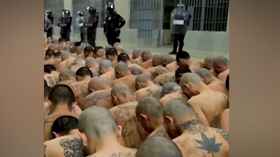 Imagen de los reclusos de una megacárcel, El Salvador