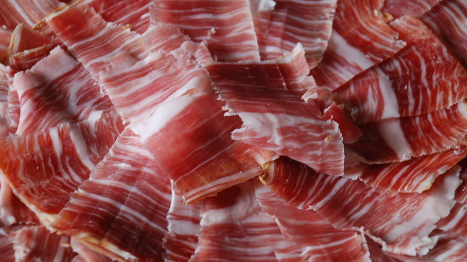 Un plato de jamón de Guijuelo