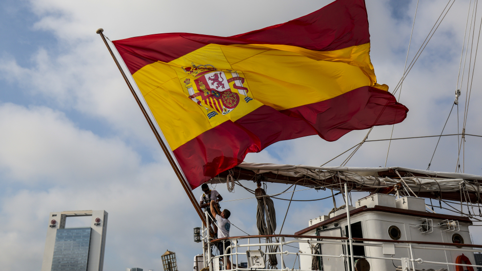 La bandera de España ondea en Argentina
