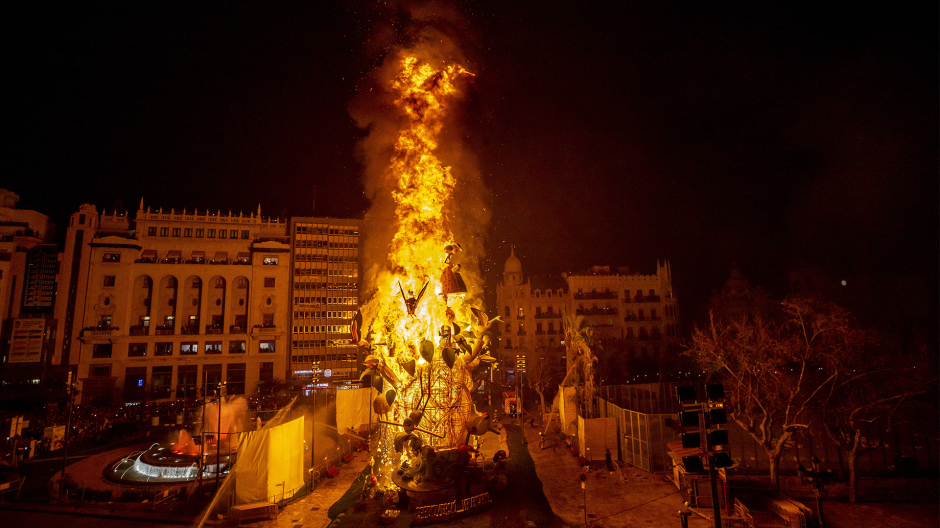 Imagen del final de las Fallas valencianas de 2023