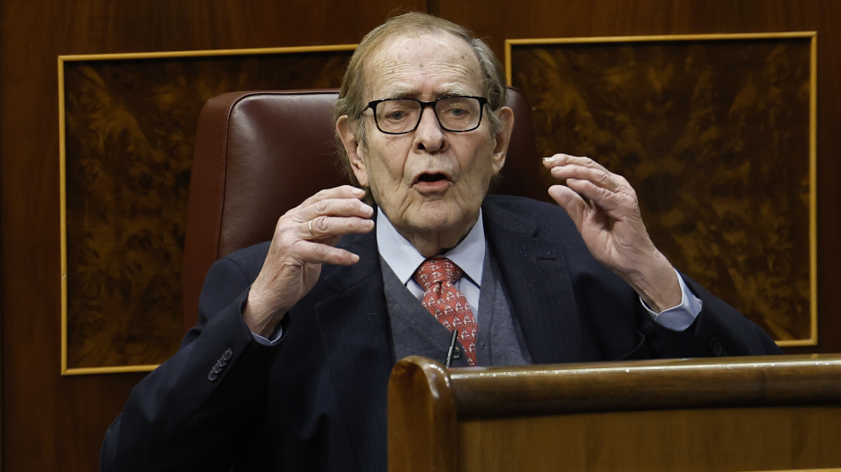 Ramón Tamames, en el Congreso de los Diputados