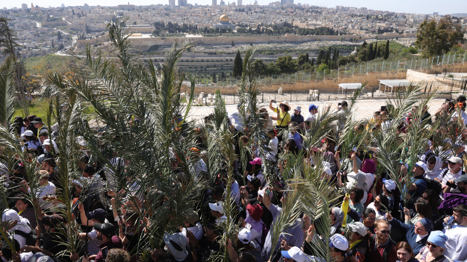 Imágenes de la procesión del Domingo de Ramos en Jerusalén