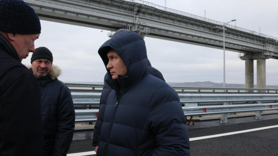 Vladimir Putin en el puente de Crimea en una imagen de archivo