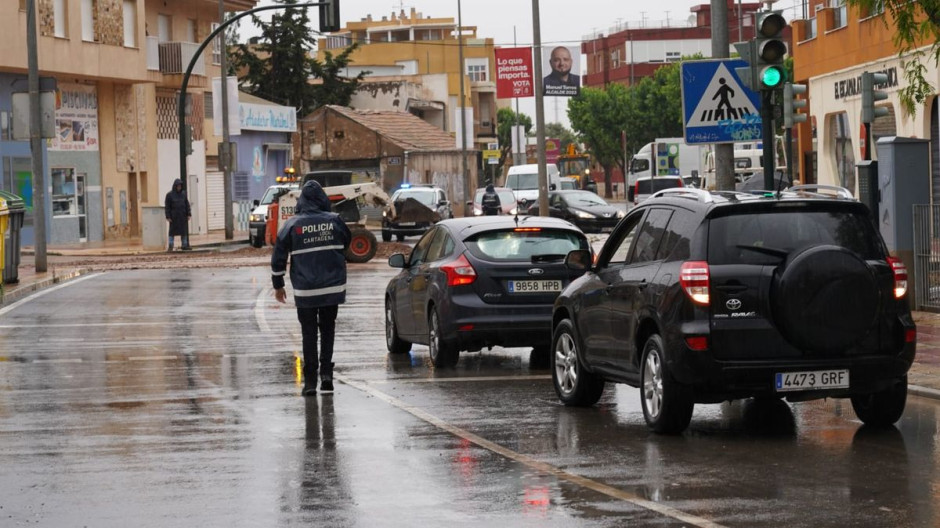 El término municipal de Cartagena, donde se han contabilizado de madrugada hasta 120 litros de agua en algunos lugares