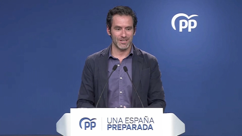 Borja Sémper durante la rueda de prensa