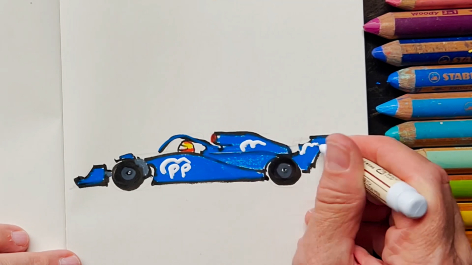 Ilustración de un coche de Fórmula 1