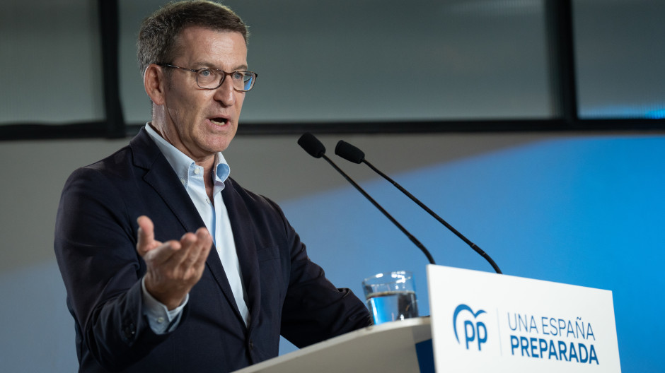 El líder del Partido Popular, Alberto Núñez Feijóo