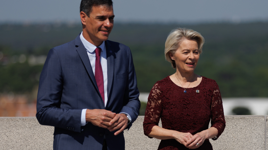 La llegada de Ursula Von der Leyen al Palacio Real de Madrid