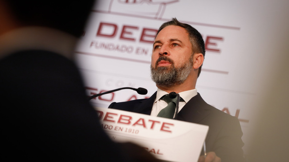 Santiago Abascal, durante su intervención