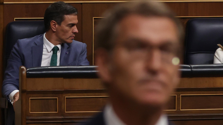 Feijóo y Sánchez, este martes, en el Congreso