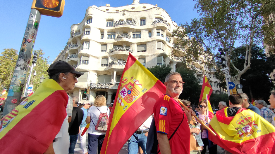 Marcha contra la amnistía en Barcelona