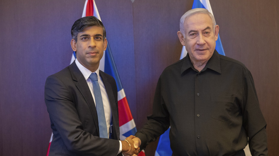 Rishi Sunak llega a Israel para expresar su firme apoyo a Netanyahu y Herzog