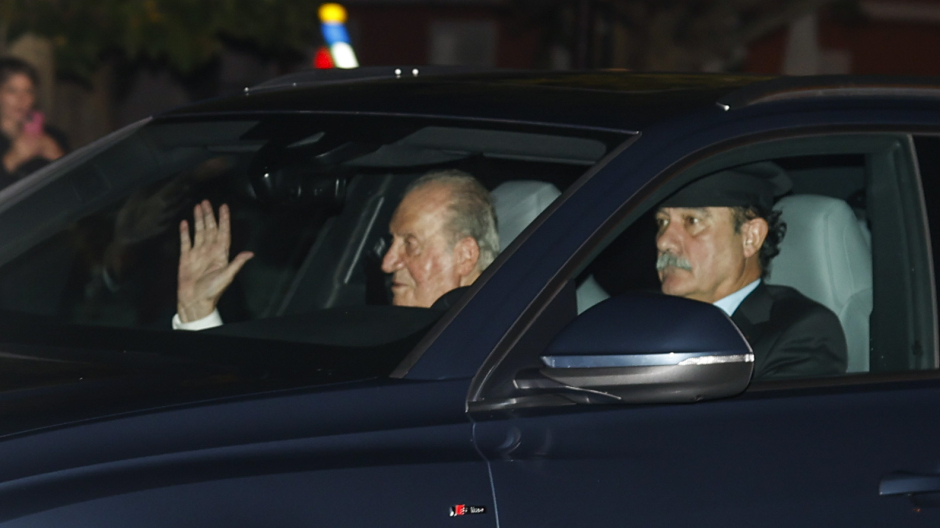 Don Juan Carlos llegando a la celebración familiar privada por el 18 cumpleaños de la Princesa Leonor
