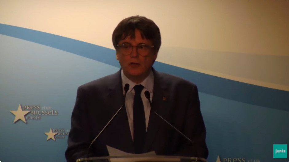 El expresidente de la Generalitat y eurodiputado de Junts, Carles Puigdemont