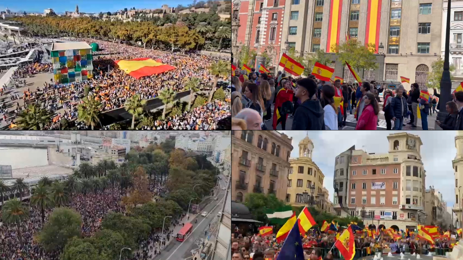 Así han sido las manifestaciones contra la amanistía por España