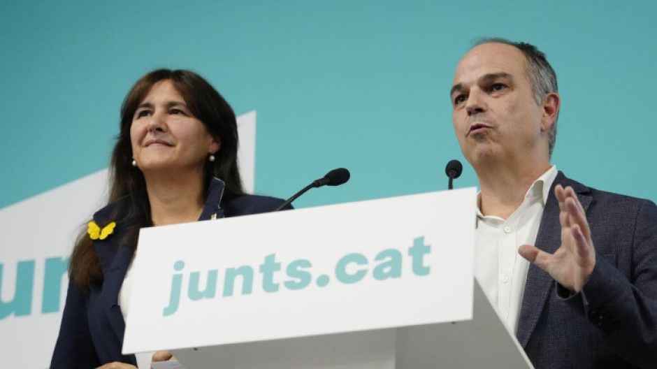 Laura Borràs, y el secretario general del partido, Jordi Turull