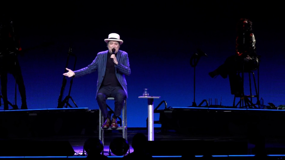 El cantante español Joaquín Sabina en su concierto en el Madison Square Garden